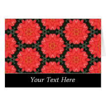 Modèle rouge de motif de fleur cartes de vœux