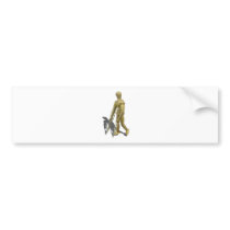 ModelWalkingWithCrutches110511 Bumper Stickers