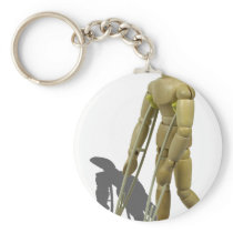 ModelWalkingWithCrutches110511 Key Chain