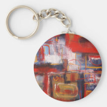 Modern Abstract Artwork Key Chain