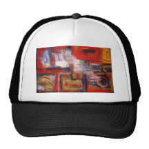 Modern Abstract Artwork Mesh Hat