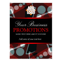 Modern Abstract Business Promotions Postcard templ