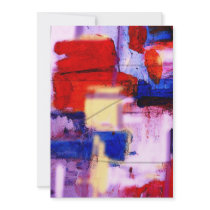 Modern Abstract Painting Art Invitation