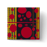 Modern Abstract Red Black Circles Lines, buttons