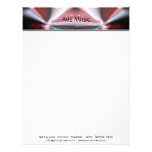 Modern Abstract Red Light Ray Personalized Letterhead