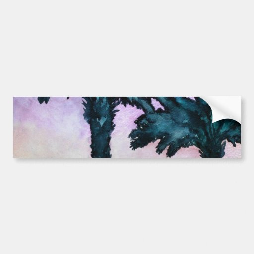 modern abstract tropical art gift bumper sticker