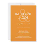 Modern Ampersand Wedding Shower Invites Orange invitations