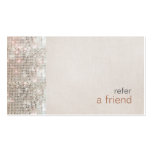 Modern and Hip Sequins Refer A Friend Coupon Salon Business Card Template