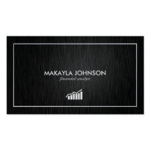 Modern and Minimal Financial Analyst Business Card Templates
