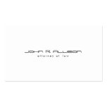 Modern and Simple Attorney White Business Card
