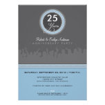 Modern Anniversary Party Invitation (grey/blue)