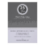Modern Anniversary Party Invitation (grey/silver)