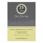Modern Anniversary Party Invite (grey/champagne)
