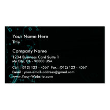 Modern aqua floral birthday gift business card templates