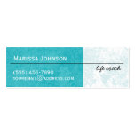 Modern Aqua Grunge Chevron Mini Business Cards business cards