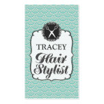 Modern Aqua Scales Hair Stylist Appointment Cards business cards