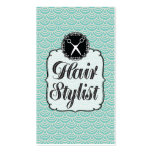 Modern Aqua Scales Hair Stylist Salon Cards business cards