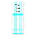 Modern baby blue neon plaid on white background business cards