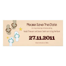 Modern Beach Wedding Save the Date Invitations