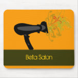 Modern Beauty Orange Salon mousepads