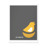 Modern  Bird Nursery Kids Room Decor Gallery Wrapped Canvas