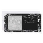 Modern Black and Grey Thank You Photocard