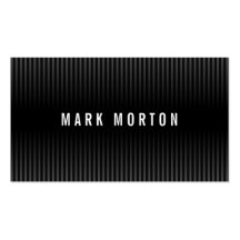 Modern black grey stripes elegant stylish dark business card template
