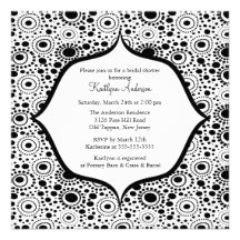 Modern Black & White Bridal Shower Invitation