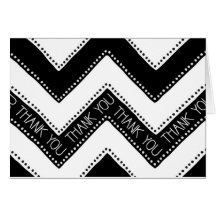 Modern Bliss Chevron print Thank You card
