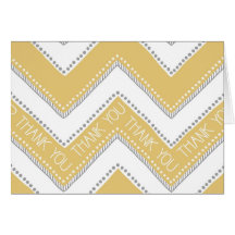 Modern Bliss chevron Thank You card