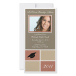 Modern Blocks Graduation Announcement (rose) photo cards