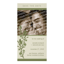 Modern Blossom Save The Date Photo Card