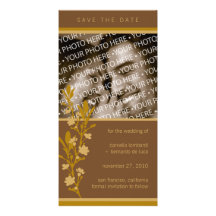 Modern Blossom Save The Date Photo Card