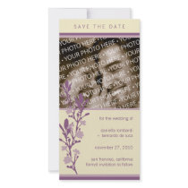 Modern Blossom Save The Date Photo Card