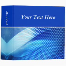 Modern Blue Abstract Binder