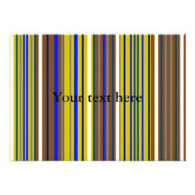 Modern blue brown and white stripes announcement