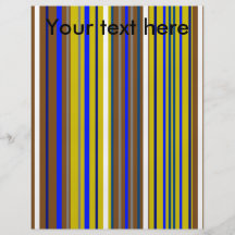 Modern blue brown and white stripes full color flyer