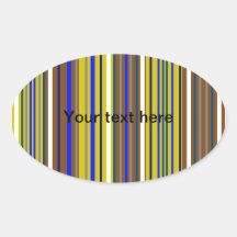 Modern blue brown and white stripes sticker