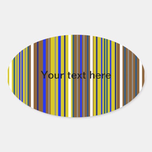 Modern blue brown and white stripes sticker