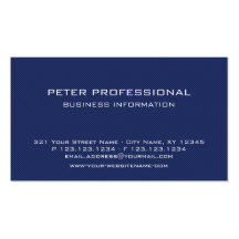 Modern Blue Carbon Fibre Photo Business Card
