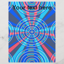 Modern blue pink circles full colour flyer