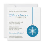 Modern Blue Snowflake Bauble | Christmas Party