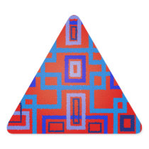 Modern blue squares on red background