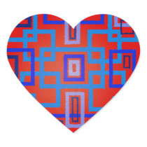 Modern blue squares on red background