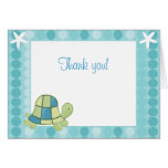 Modern Blue Turtle Bay Note Card Thank you note