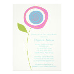 Modern Bold Bloom Flower Baby Shower Invitations