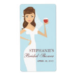 Modern Bride Bridal Shower Wine Theme Label