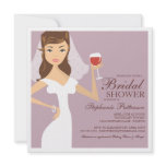 Modern Bride Wine Theme Bridal Shower Invitation