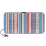 Modern brown blue stripes on white mp3 speaker