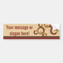 Modern Bubbles Bumper Sticker - Beige